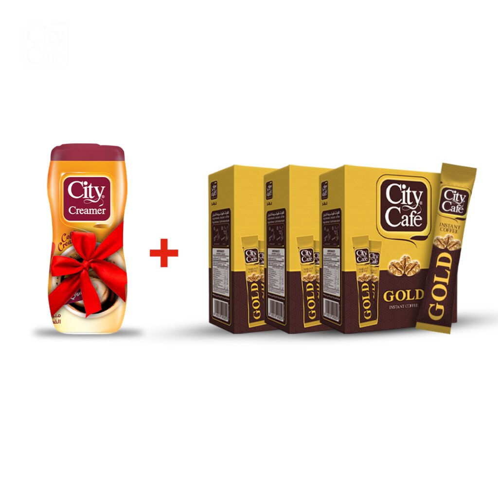Special offer on 3 boxes of Gold City Cafe coffee (24 sachets) for only EGP 297, with a free 170g coffee creamer. Great taste and affordable price.
